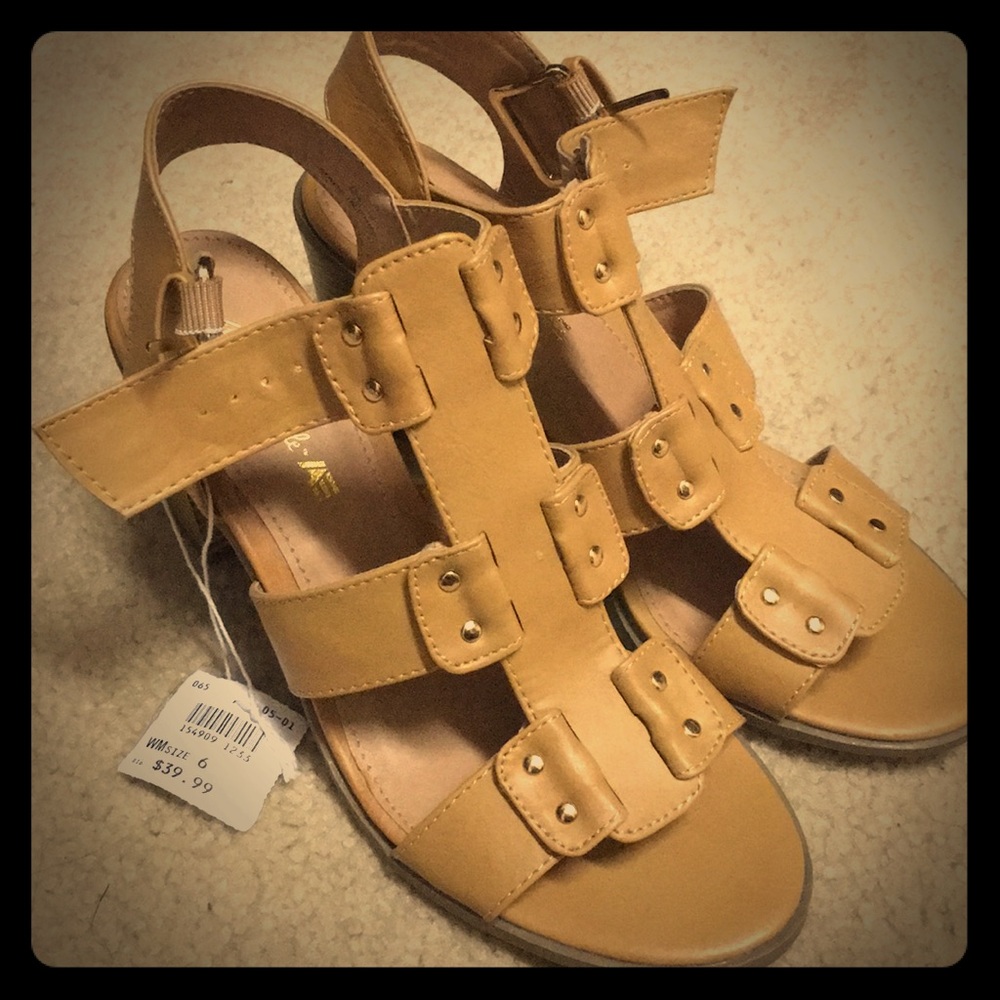 Strappy block heels